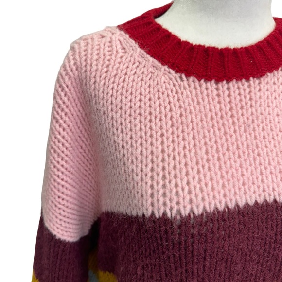 Xirena Apres Ski Sweater Stripe Chunky Soft Knit Pullover Oversized Size S - Picture 6 of 12